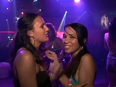 Steamy hot reality video of hot college girls in skirts so short they show plenty as these drunk party girls hit the dance floor.