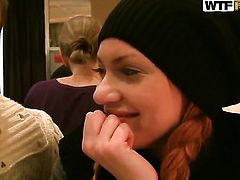Mayola gets down on her knees to gives blowjob to handsome guy