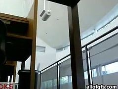 Spoiled college student is going kinky in the public library. She spreads her legs wide apart and slides her fingers underneath her dress. Horny babe fondles her coochie right there and then.