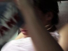 This alluring brunette needs a good pussy workout and this horny dude is here to rub her sweet pink pussy. He slides his fingers inside her twat and starts pumping them in and out until she cums.