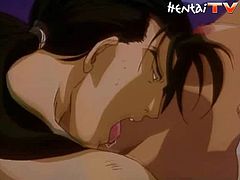 Take a look at this anime video where this hottie is eaten out as well as having he tits massaged by this guy.