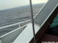 My Boobs brings you a hell of a free porn video where you can see how the busty brunette sluts Aneta Buena and Kora Kryk go lesbo at the boat and assume sexy poses.