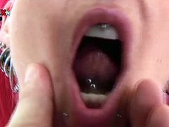 Petite bitch Bianca is all naked stands on all fours fist fucking her coochie. Then other skinny slut joins the action. She whips tight ass of Bianca and shoves her oily fist up that dirty twat.