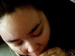 Chunky Asian girlfriend Oral