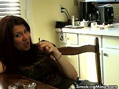 You may be want to watch this hot milf smoking and teasing you by dirty talking. Then suddenly she will remove her clothes revealing her firm boobs and finger her pussy.