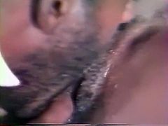 Whorish ebony wifey lied on kitchen table with legs spread part and got presented pretty tough cunnilingus from her brutal hubby. Look at that hot sex at kitchen in The Classic Porn sex video!