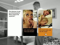 Life Selector brings you a hell of a free porn video where you can see how a horny and hot blonde dildos her ass before some anal action that makes her explode of pleasure!