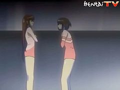 Anime XXX video with a flexible girl. She gets tied up by some guy. He also fixes clothespins to her nipples. She blows a cock and gets fucked rough from behind.