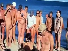 Voyeur..Swingers At A Beach With Many Onlookers #1