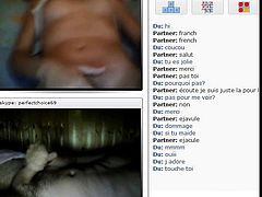 Webcam fun #2 - French babe fingers herself and makes me cum