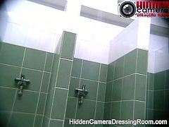 Voyeur hidden camera women take shower at public swimming pool.See these big tits and sexy big ass babes, taking, shower and rubbing their hot bodies, while we watch them.