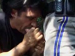 Joe Kent met officer Paul Gator when he was speeding with his chopper. He had to do something for Paul to forgive him and that something turned out to be a blowjob.
