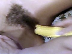 Any lover of lesbian porn needs to watch this amazing classic porn video. Sizzling hot lesbians are rimming each other's pussies using their yellow sex toy.
