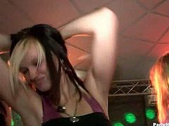 Party Hardcore brings you a hell of a free porn video where you can see how these blonde and brunette sluts get fucked in the crowd while assuming very hot poses.