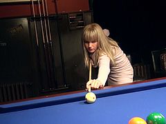 Blonde Teen Gets Her Pussy Fingered And Fucked On The Pool Table