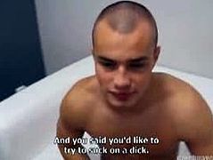 Watch these horny twinks pleasuring themselves alone in the comfort room stroking his cute dick while the other one having a hardcore bareback sex in pov style.