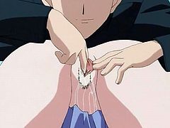Anime schoolgirl sucks his dick lustily