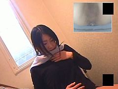 A voyeur has hidden a cam in this toilet. A Japanese girl comes in and starts masturbating while sitting on the toilet.