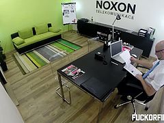Fuck Or Fired brings you a hell of a free porn video where you can see how this hot brunette gets banged very hard at the office while assuming some very interesting poses.