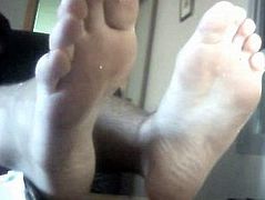 Straight guys feet on webcam #42