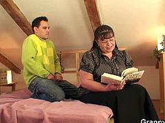 Granny Bet brings you a hell of a free porn video where you can see how this fat brunette mature sucks and rides her man's cock into heaven while assuming hot poses.