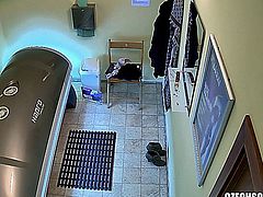 Here is the first hidden camera in solarium!! You havenÂ´t seen this before! We breached into the privacy of Czech girl. Real footage from a spy camera in solarium!