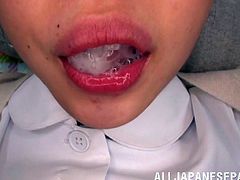 This is a horny Asian POV handjob scene with an amateur Japanese hottie giving a hot cock a nice suck for a deepthroat blowjob.