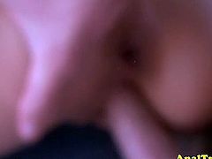 Analsex loving girlfriend fucked in both holes before getting facialized