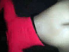 Homemade video tape Hot ebony woman eating big black cock
