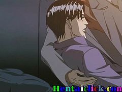 Hentai gay man hardcore anal sex on the couch