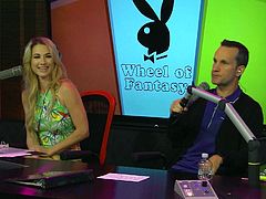 The playboy morning show has a bunch of sexy girls in the studio today. They play a fun game with the guest today. In the Wheel of Fantasy the girls take a spin to reveal what their deepest desires are.