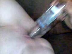 Teen whore fucks bottle at party!
