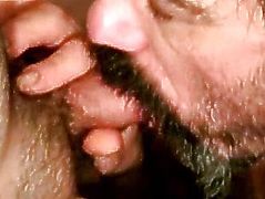 Dirty biker redneck gets cum moustache