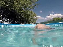 East Boys brings you a hell of a free porn video where you can see how this sensual hunk poses and masturbates by the pool while getting ready to be even naughtier.