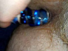 Fucking my asshole with the Icicles no. 5 for Miss Ally