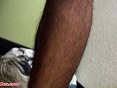 Big dick muscled Latino jerking off