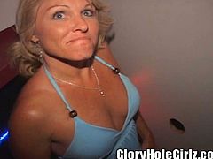 Jackie is a wild three hole slut with an insatiable appetite for cock. Dirty D takes her to the gloryhole to for a cock suck off. in this free streaming porn video
