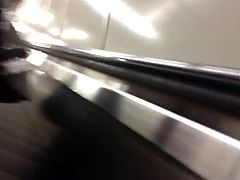 upskirt on escalator