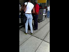 Candid Bubble butt ebony at FLL airport 1