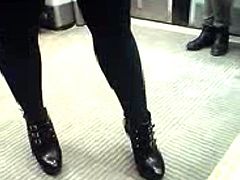 High Heel Boots Lace up Candid