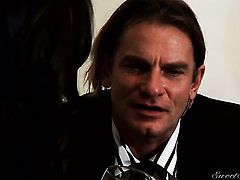 April Oneil turns Evan Stone on and takes his schlong in her mouth