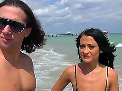 Pretty girls in tiny bikini show it all