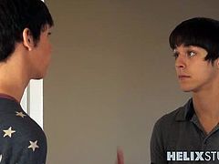 Matthew Keading and Daniel Bishop have just become roommates. They liked each other from the first second, but they only hooked up for a deep fuck in the bathroom.