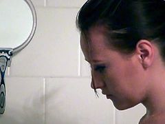 Alisa just wanted a quick shower, but was delighted there was something else waiting for her later. It was a man with a hard on, who had been watching her sexy bod under the hot shower. The guy demanded a blowjob and she gave it eagerly, because she loves to suck men. Watch what action follows later.