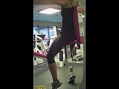 transparent leggings at gym