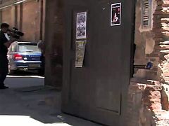 Nothing can stop this dominant guy to fuck slutty Leyla right on the streets of the town. The blonde-haired bitch has her hands tied with rope. Her ass seems to be of great interest for the horny angry guy, that start banging her hard from behind. Click to watch the exciting kinky details!