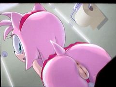 Amy Rose's ass cum tribute