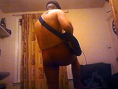 Playing GUITAR NAKED XXX