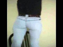 Wife ass in tight jeans