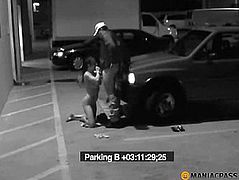 At night the parking lot sucks man
